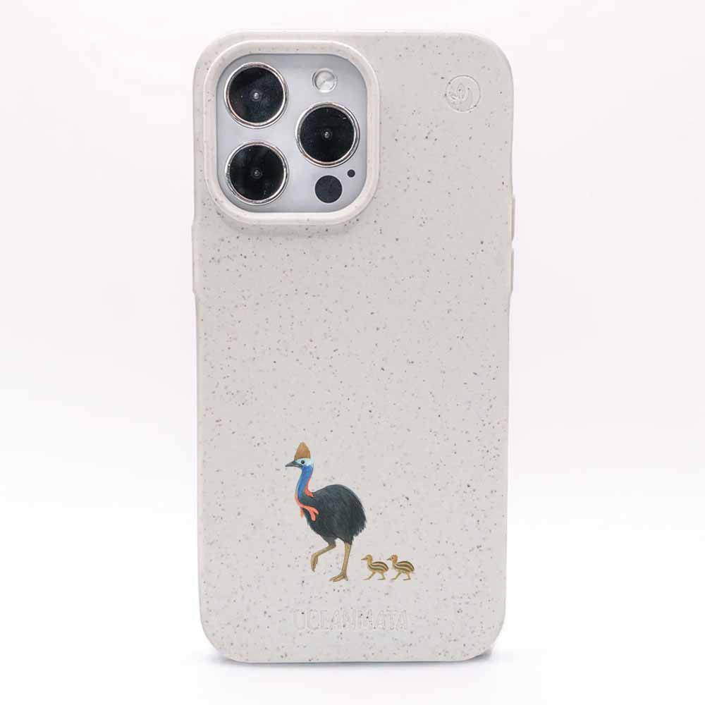 iPhone 11 Hülle - Cassowary weiß - "CassowaryStroll" - nachhaltig