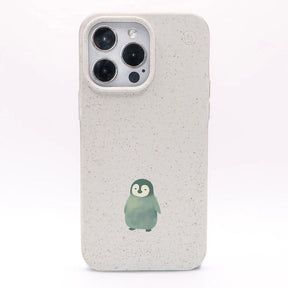 iPhone 16 Hülle - Pinguin weiß - "HappyPinguin" - nachhaltig