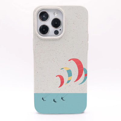 iPhone 15 Hülle - Kite weiß - "Kitesurf" - nachhaltig