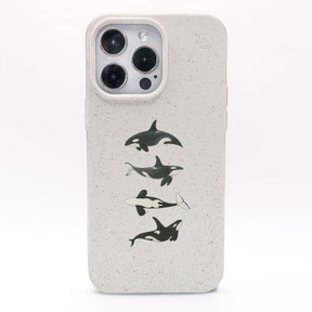 iPhone 16 pro Hülle - Orca weiß - "OrcaFamily" - nachhaltig