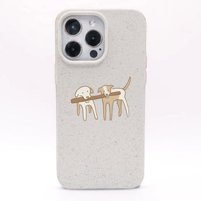 iPhone 16 Hülle - Hunde weiß - "Wuff" - nachhaltig