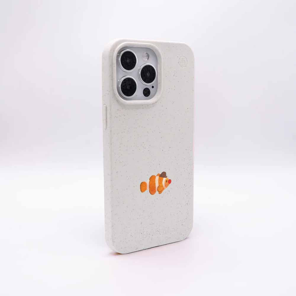 iPhone 13 Hülle - Clownfisch weiß - "Mr.Clown-Fish" - nachhaltig