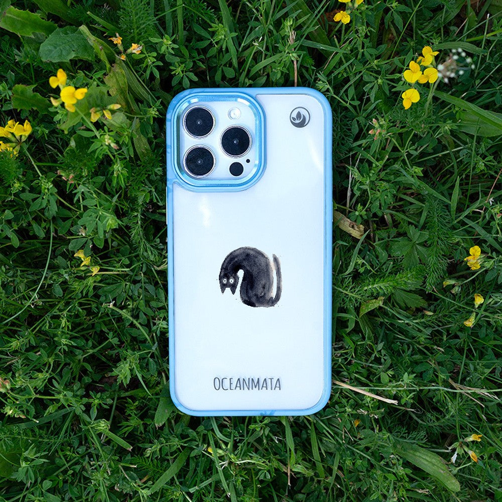 Nachhaltige Handyhülle iPhone 14 Blackcat aus Ocean Plastic — Bonus