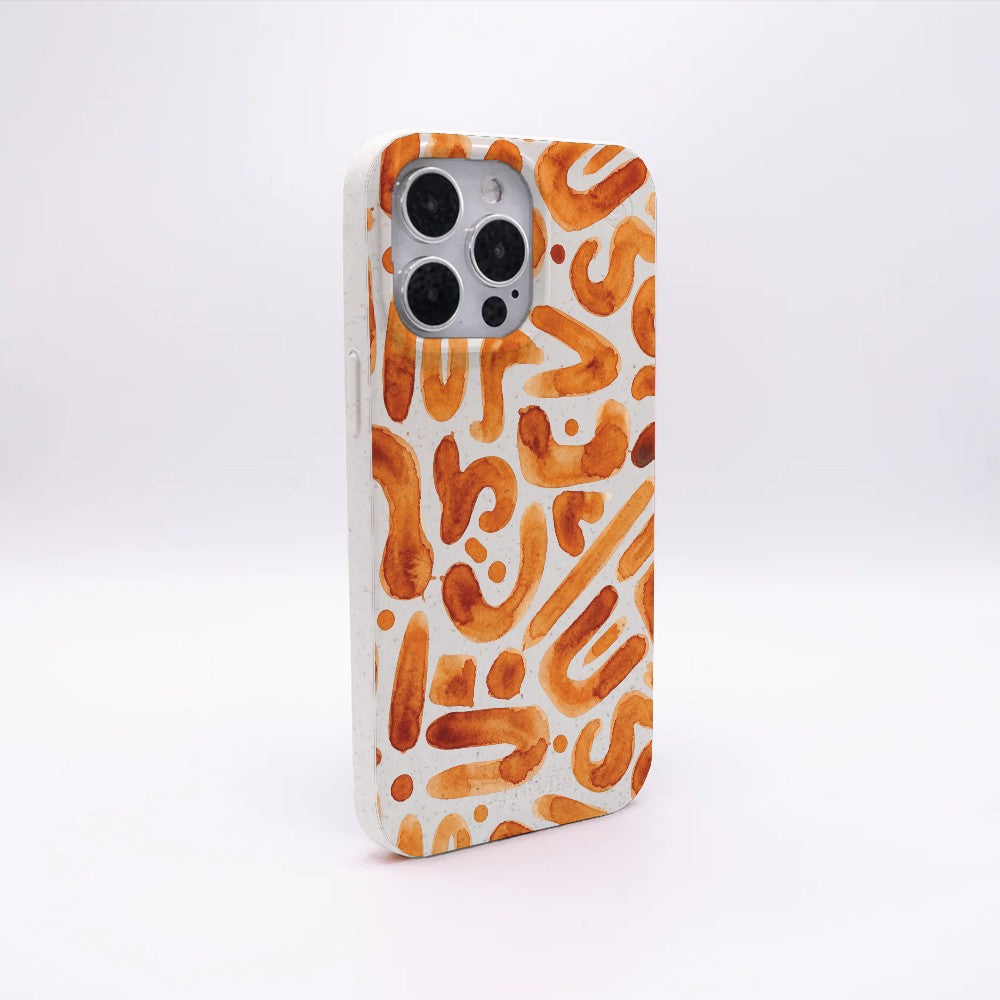 Samsung S24 Hülle - orange - "buchstabensuppe" - nachhaltig