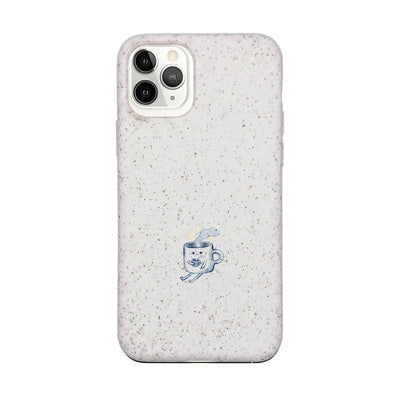 iPhone 11 pro Hülle - weiß - "coffeelove" - nachhaltig