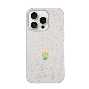 Biologisch abbaubare Handyhülle iPhone 15 pro Daisy — kompostierbar — Vorderseite