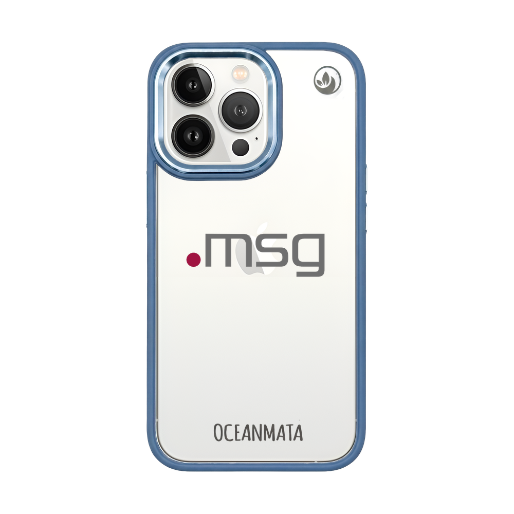 msg systems ag × OceanMata Hülle Clear – iPhone 13 pro max (Muster)