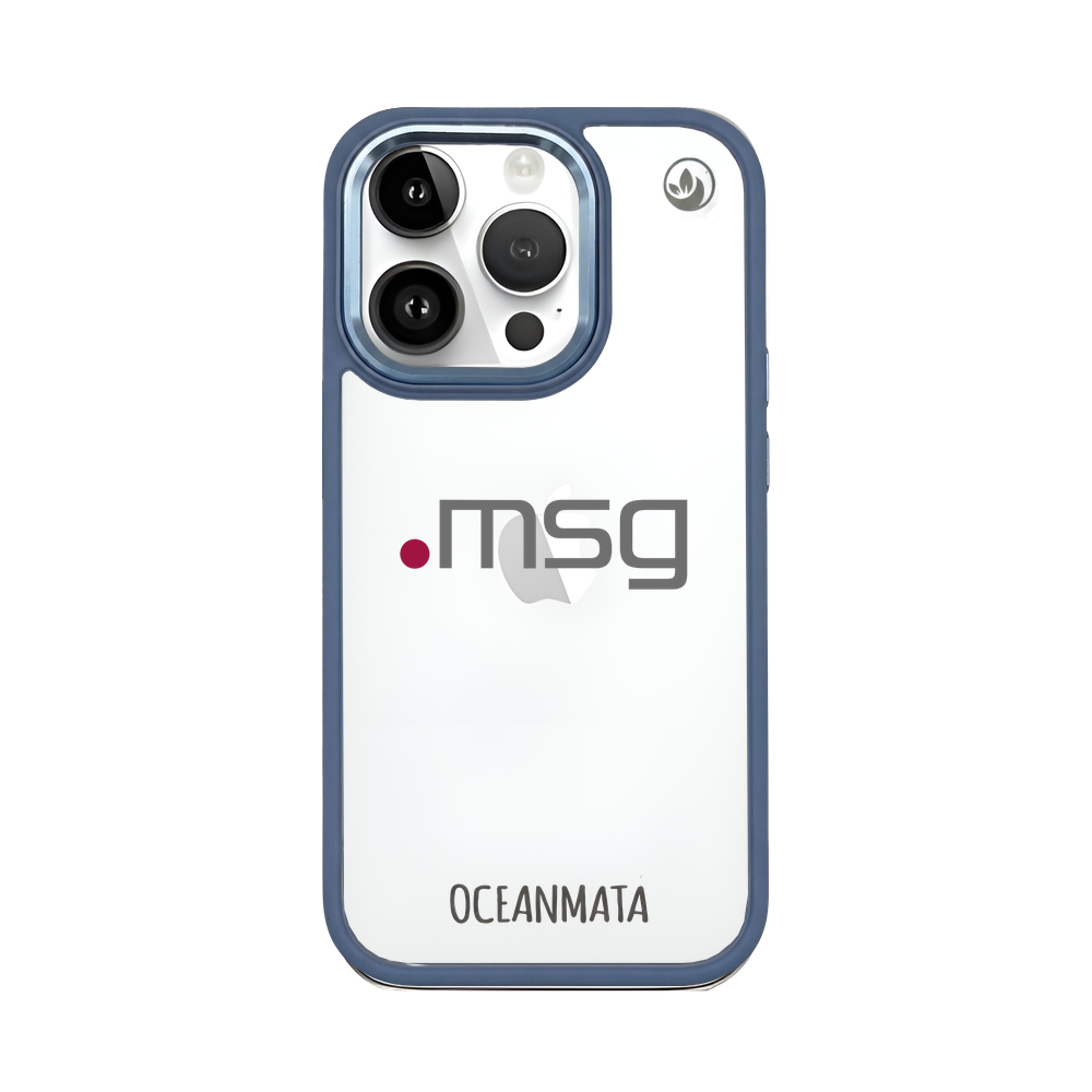 msg systems ag × OceanMata Hülle Clear – iPhone 14 pro max (Muster)