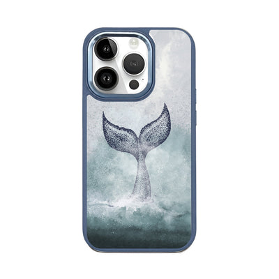 iPhone 14 pro Hülle - Delfin blau - "Dolphin" - nachhaltig