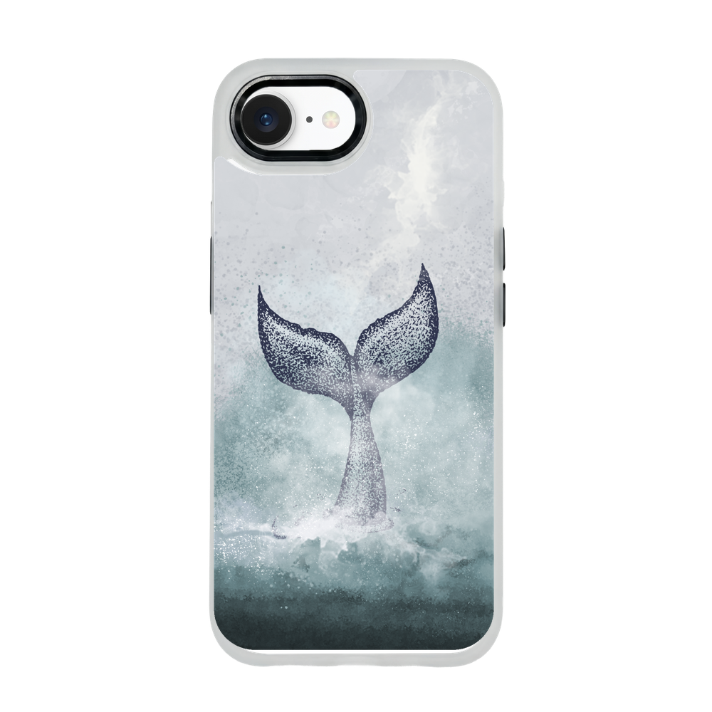 iPhone 16e/17e Hülle - Delfin blau - "Dolphin Twins" - nachhaltig