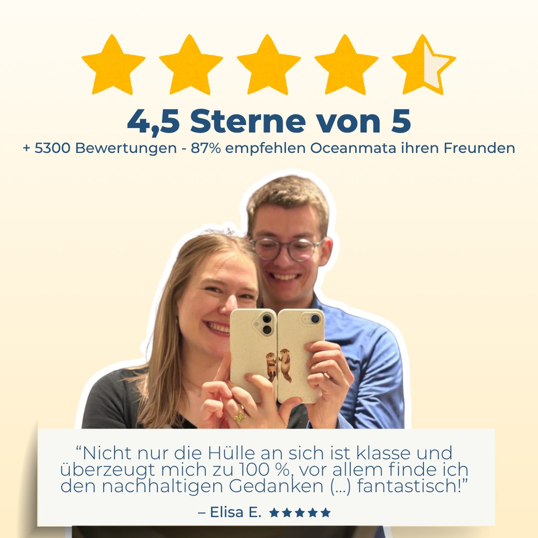 Nachhaltige Handyhülle Samsung S26+ Sharkfamily aus Ocean Plastic — Kundenbewertungen & Sterne-Rating