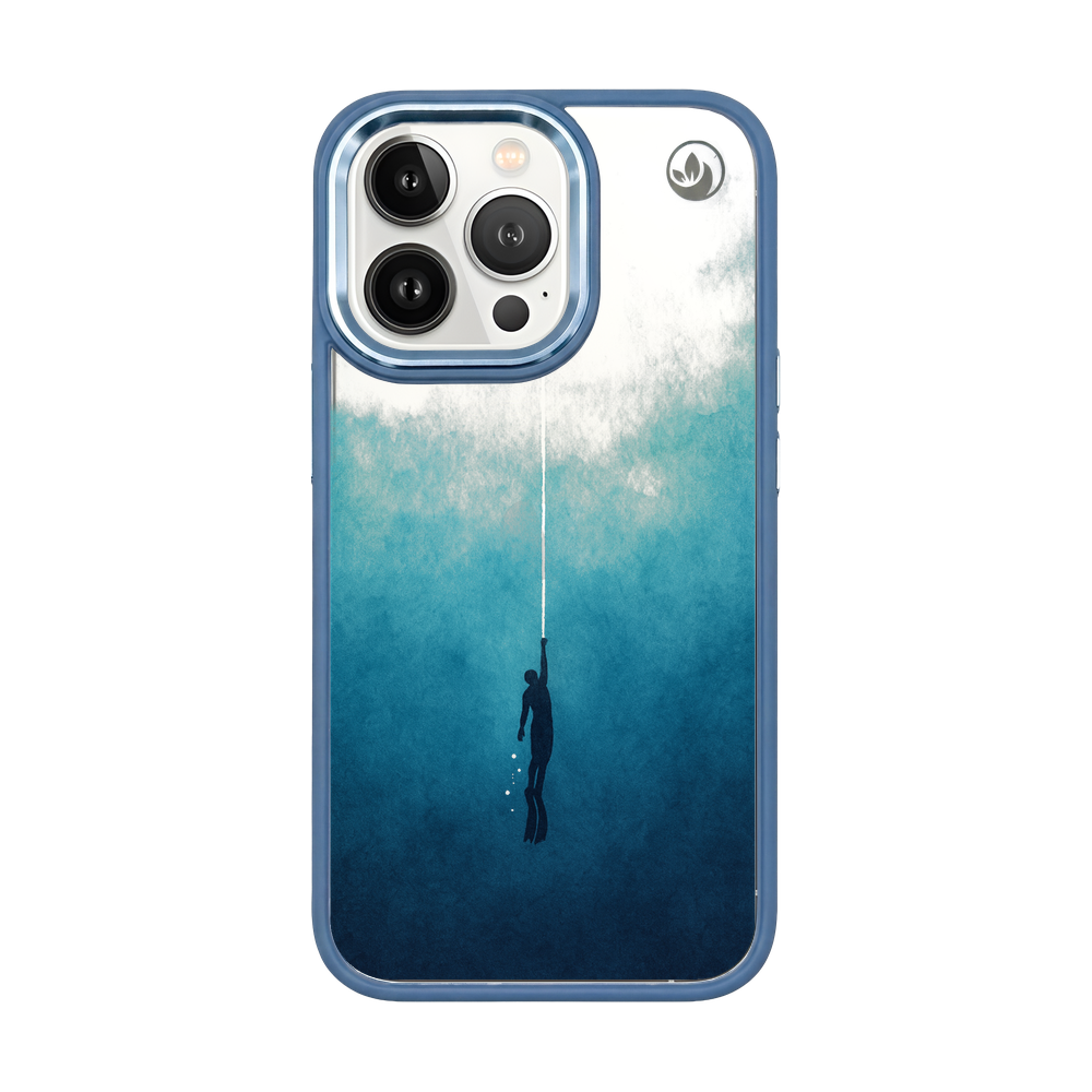 iPhone 13 pro max Hülle - Freedive blau - "Freedive" - nachhaltig