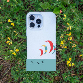 iPhone 13 pro max Hülle - Kite weiß - "Kitesurf" - nachhaltig