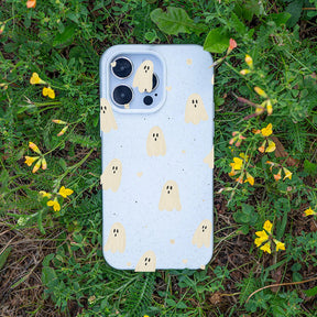 iPhone 14 Hülle - Geist weiß - "LittleGhost" - nachhaltig