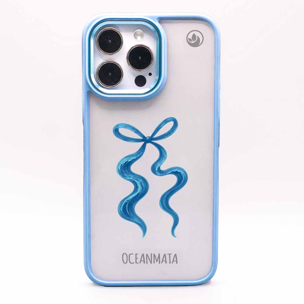 iPhone 13 pro Hülle - Schleife blau - "tideknot" - nachhaltig