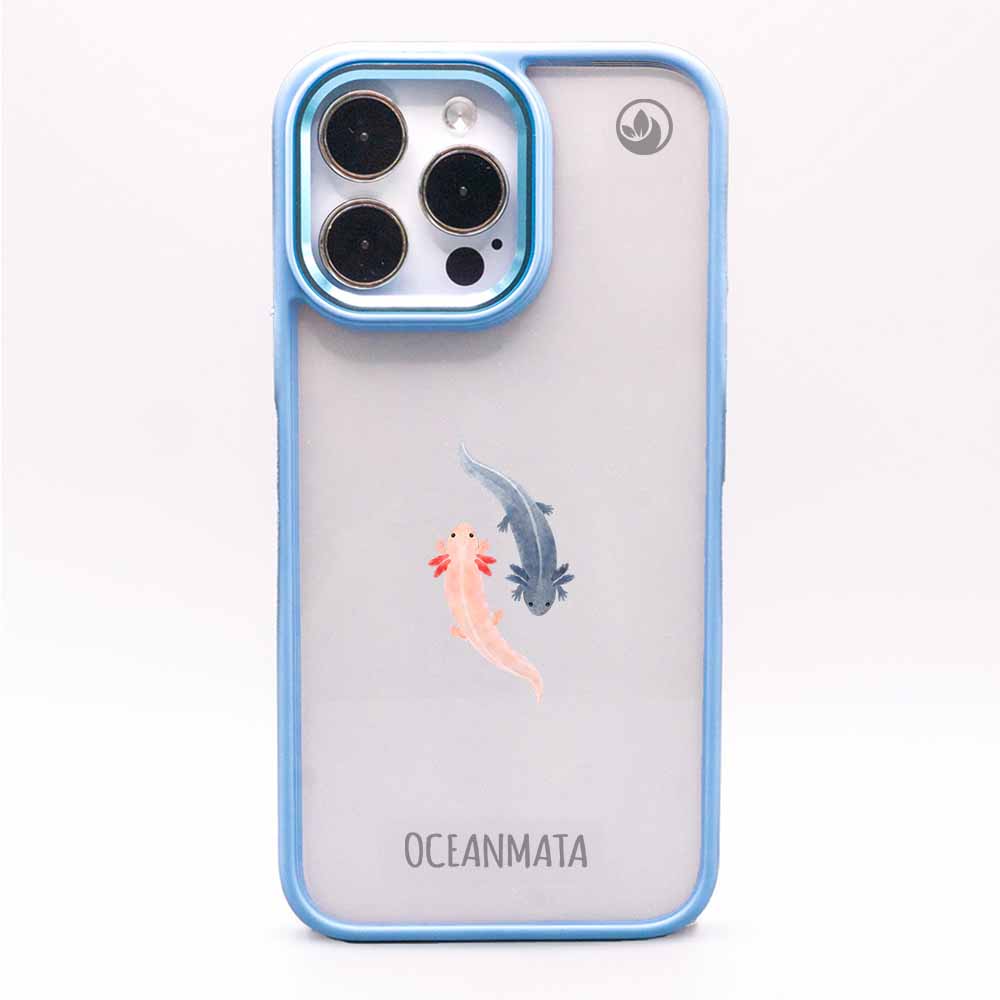 iPhone 14 pro max Hülle - Axlotl blau - "Axl" - nachhaltig