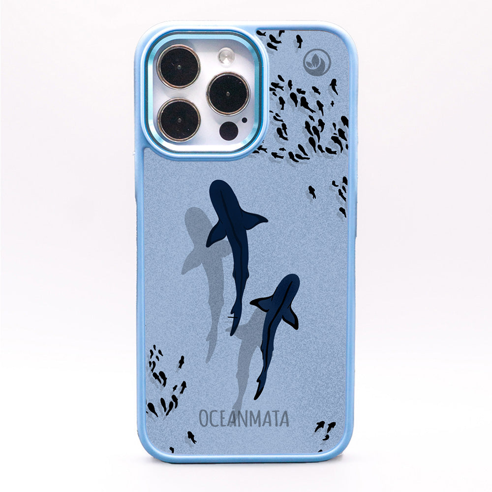iPhone 12 pro / iPhone 12 case - Shark blue - "Into the blue" sustainable