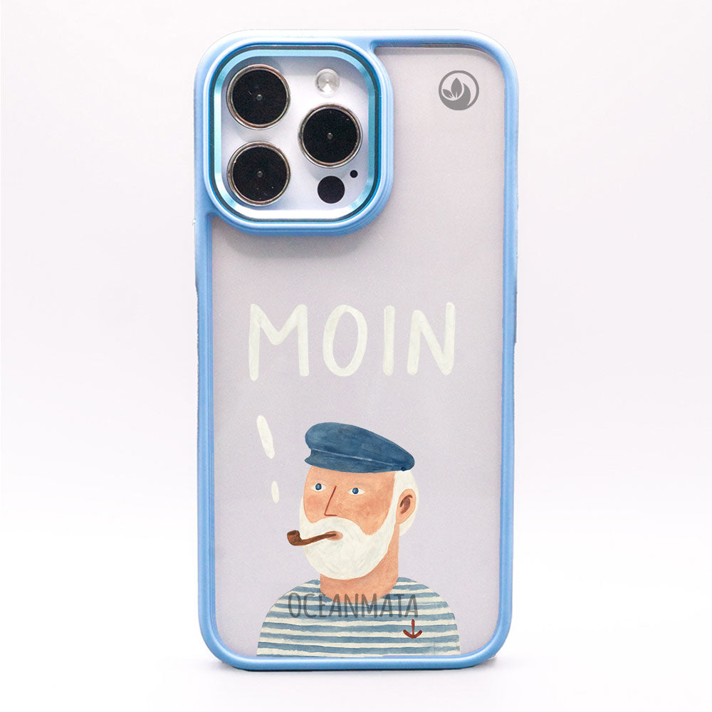iPhone 15 pro Hülle - Moin blau - "Ostfriese" - nachhaltig
