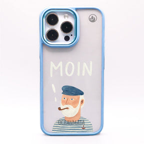 iPhone SE/7/8 Hülle - Moin blau - "Ostfriese" - nachhaltig