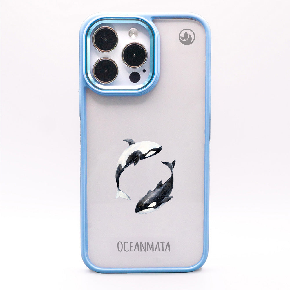 iPhone 12 pro / iPhone 12 Hülle - Orca blau - "OrcaFlow" - nachhaltig