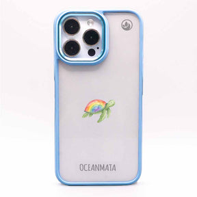 iPhone 13 pro max Hülle - Schildkröte blau - "Queertle" - nachhaltig
