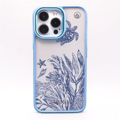iPhone 11 pro Hülle - Schildkröten blau - "Silent Wave" - nachhaltig