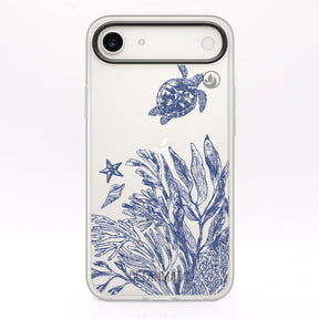 iPhone 17 Air Hülle - Schildkröten blau - "Silent Wave" - nachhaltig