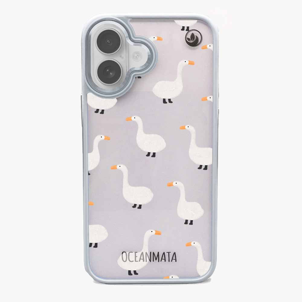 iPhone 17 Hülle -  gans blau - "Goose Fella" - nachhaltig