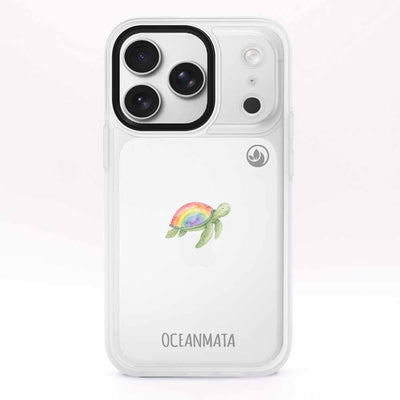 iPhone 18 Pro / 17 Pro Hülle - Schildkröte blau - "Queertle" - nachhaltig