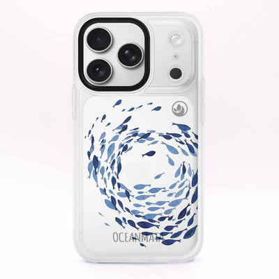 iPhone 18 Pro / 17 Pro Hülle - Schwarm blau - "Swarmin" - nachhaltig