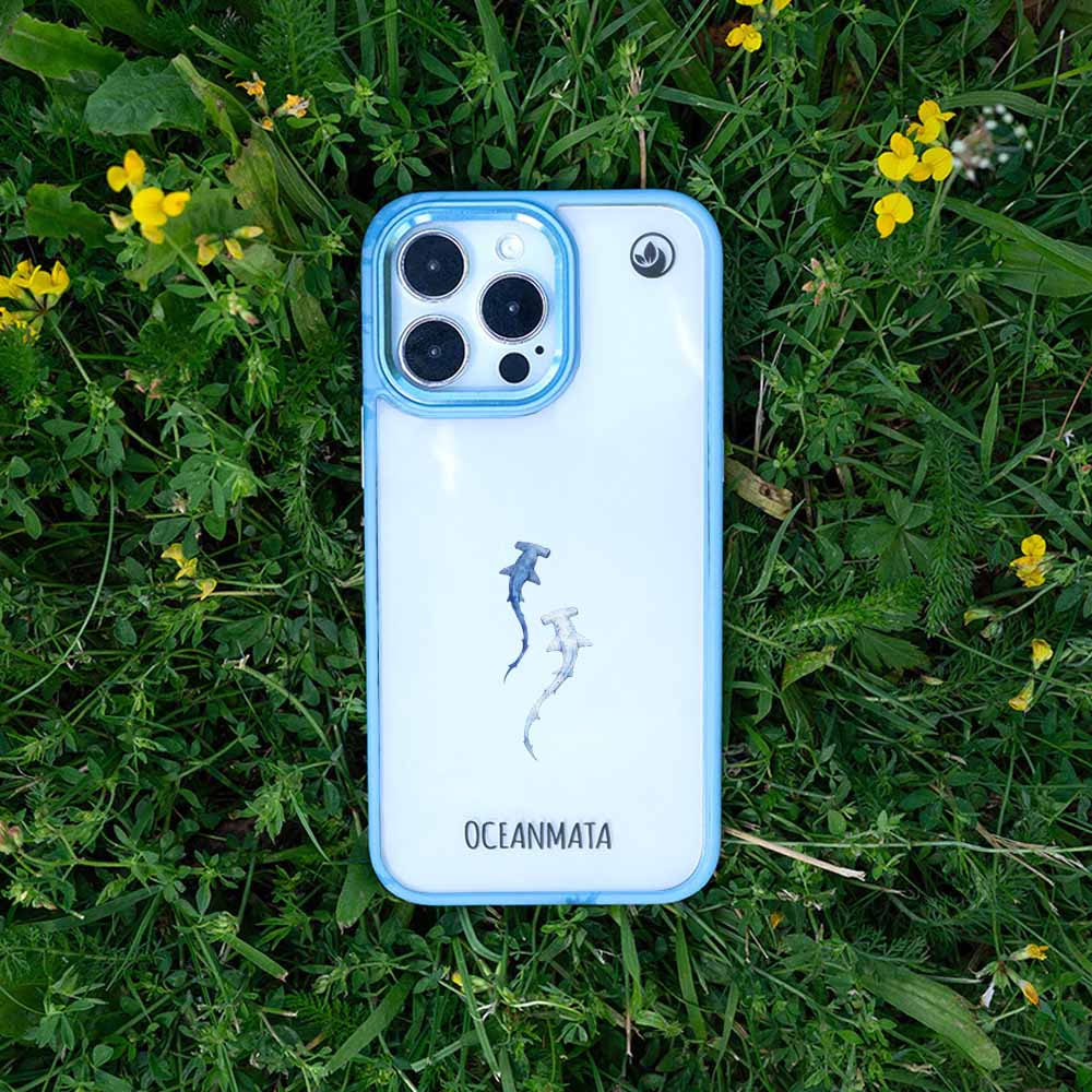 iPhone 14 pro max Hülle - hai blau - "Hammerhead" - nachhaltig