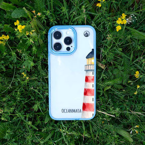 iPhone 16e/17e Hülle - Leuchtturm blau - "Lighthouse" - nachhaltig