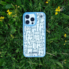 Samsung S24 Ultra Hülle - Katzen blau - "miau" - nachhaltig