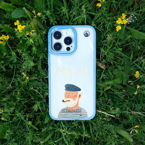 iPhone 15 Hülle - Moin blau - "Ostfriese" - nachhaltig