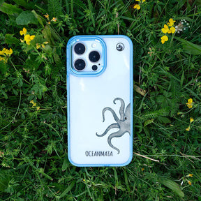 iPhone 13 pro Hülle - Oktopus blau - "TentacleTheory" - nachhaltig