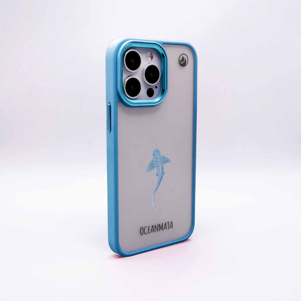 iPhone 14 pro Hülle - Leopardenhai blau - "BlueLeopard" - nachhaltig