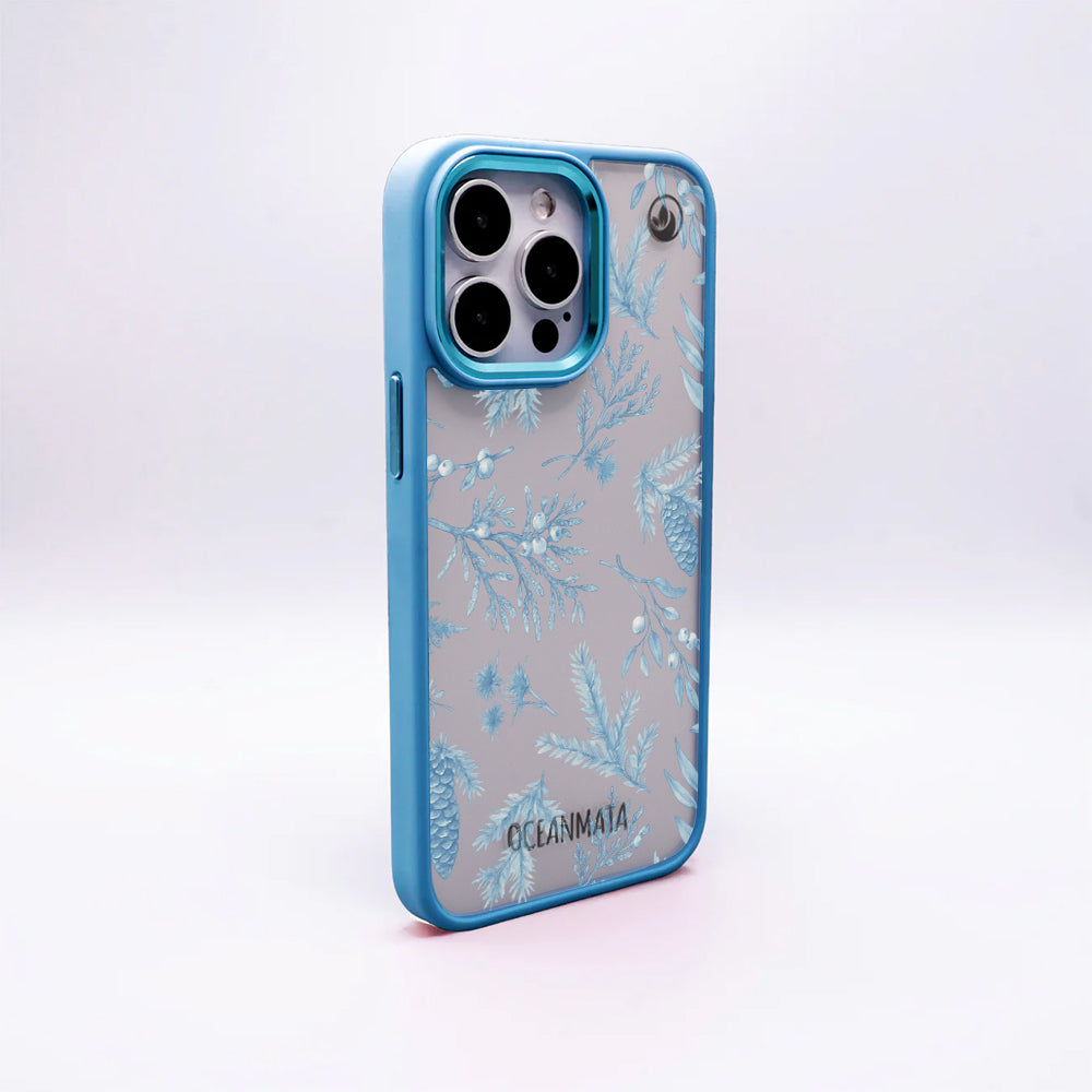 Samsung S25 Ultra Hülle - Winterwald blau - "BluePine" - nachhaltig