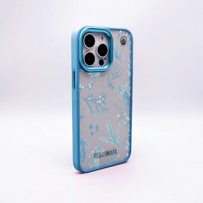 Samsung S25+ Hülle - Winterwald blau - "BluePine" - nachhaltig