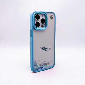 iPhone 15 Hülle - Taucher blau - "DeepDive" - nachhaltig