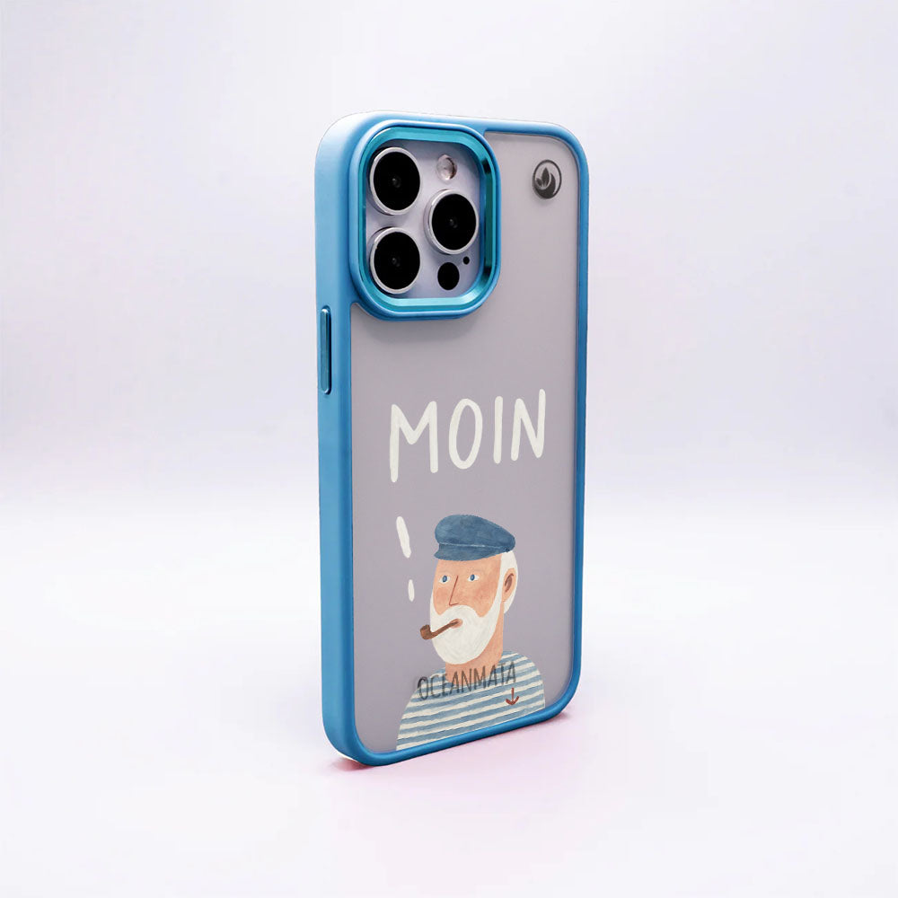 iPhone 15 Hülle - Moin blau - "Ostfriese" - nachhaltig