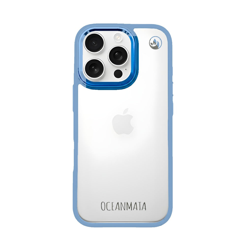 iPhone 16 pro max Hülle - durchsichtig ozeanblau - nachhaltig