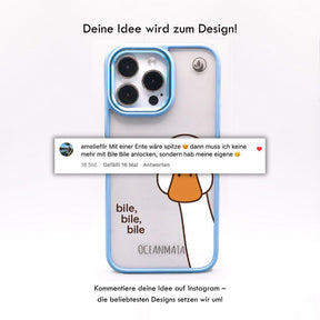 iPhone 13 pro max Hülle - Ente weiß - "Bile Bile Bile" - nachhaltig