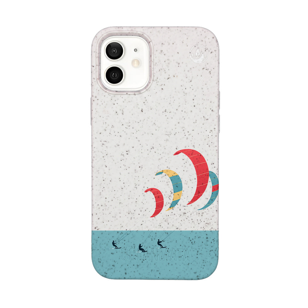 iPhone 12 mini Hülle - Kite weiß - "Kitesurf" - nachhaltig