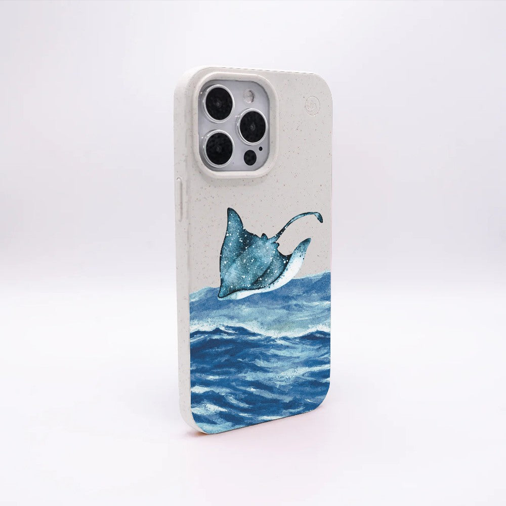 iPhone SE/7/8 Hülle - weiß Manta - "Manta Wave" - nachhaltig