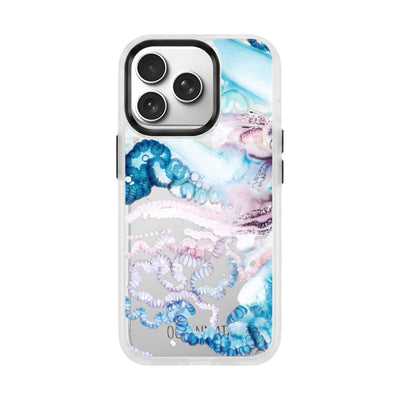 iPhone 18 Pro Max / 17 Pro Max Hülle - Qualle blau - "Men o' War" - nachhaltig