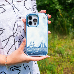 Samsung S25+ Hülle - segeln blau - "BlueHorizon" - nachhaltig