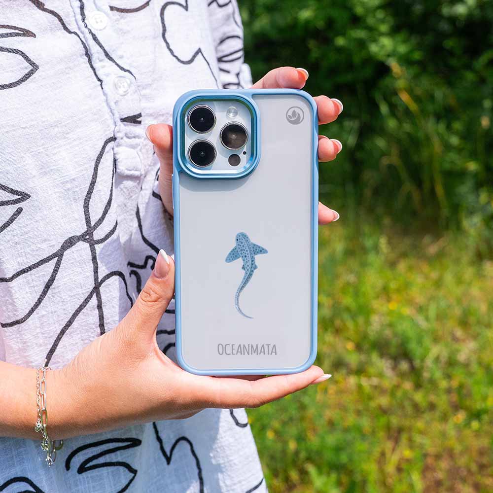 iPhone 17 pro Hülle - Leopardenhai blau - "BlueLeopard" - nachhaltig