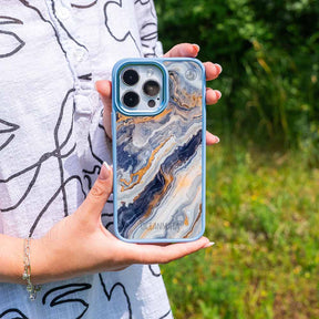 iPhone 18 Pro Max / 17 Pro Max Hülle - marmor blau - "BlueMarble" - nachhaltig