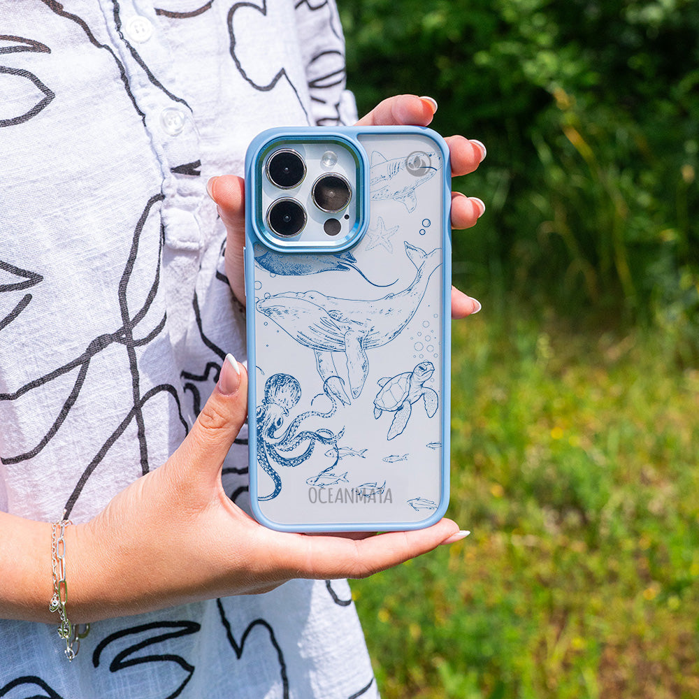 iPhone 15 pro max Hülle - Wal blau - "WhaleLife" nachhaltig – Ansicht 3