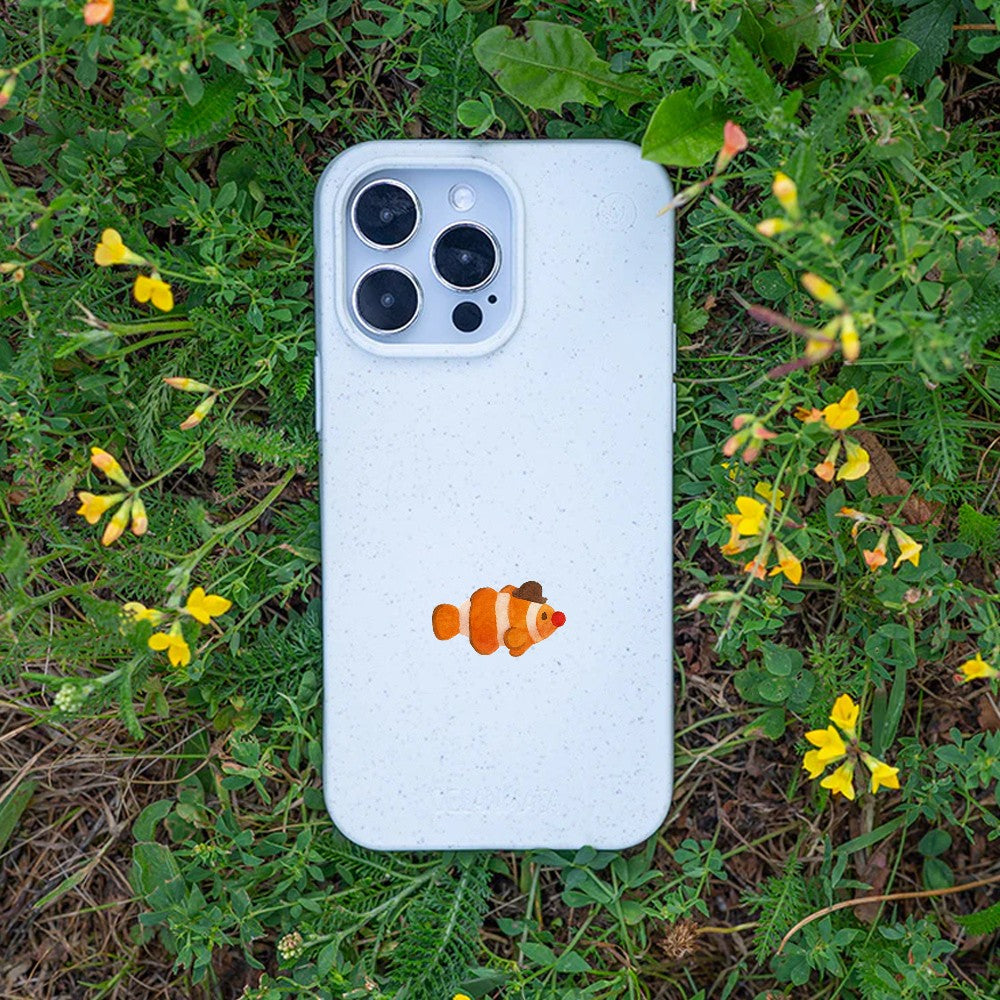 Biologisch abbaubare Handyhülle iPhone 15 pro Mrclownfish — kompostierbar — Bonus